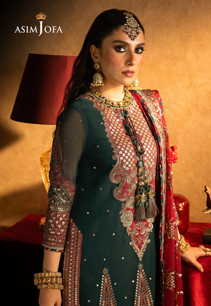 AJVFP-10 EMBROIDERED CHIFFON STITCHED 3 PCS