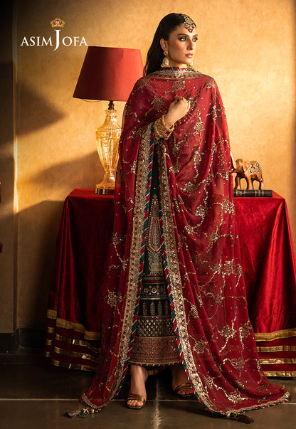 AJVFP-10 EMBROIDERED CHIFFON STITCHED 3 PCS