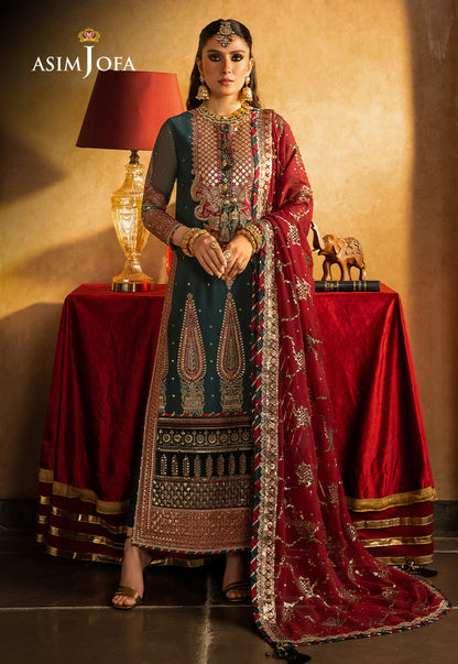 AJVFP-10 EMBROIDERED CHIFFON STITCHED 3 PCS