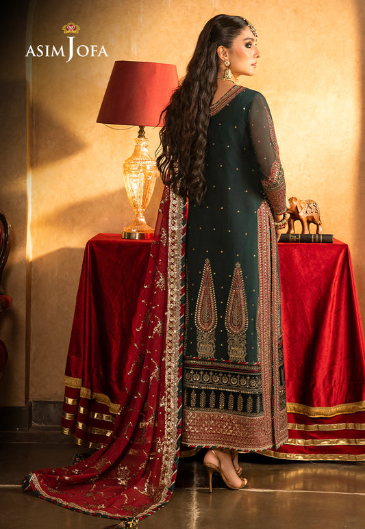 AJVFP-10 EMBROIDERED CHIFFON STITCHED 3 PCS