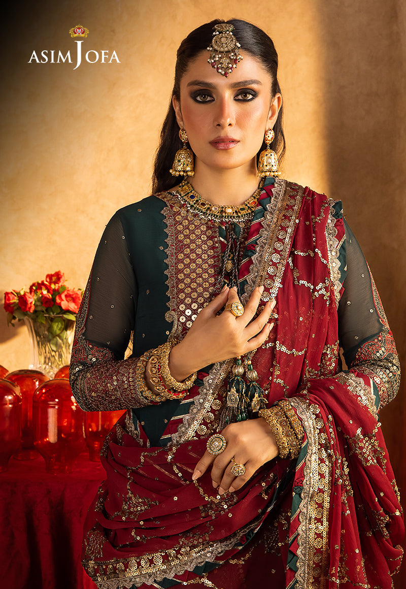 AJVFP-10 EMBROIDERED CHIFFON STITCHED 3 PCS