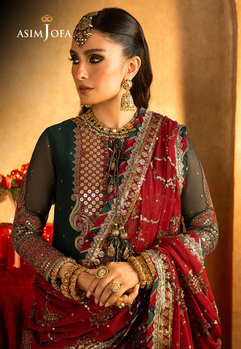 AJVFP-10 EMBROIDERED CHIFFON STITCHED 3 PCS