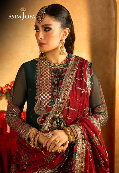 AJVFP-10 EMBROIDERED CHIFFON STITCHED 3 PCS