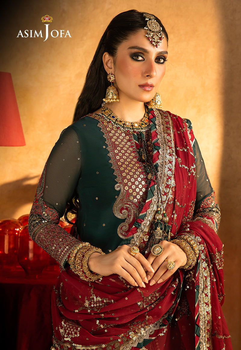 AJVFP-10 EMBROIDERED CHIFFON STITCHED 3 PCS