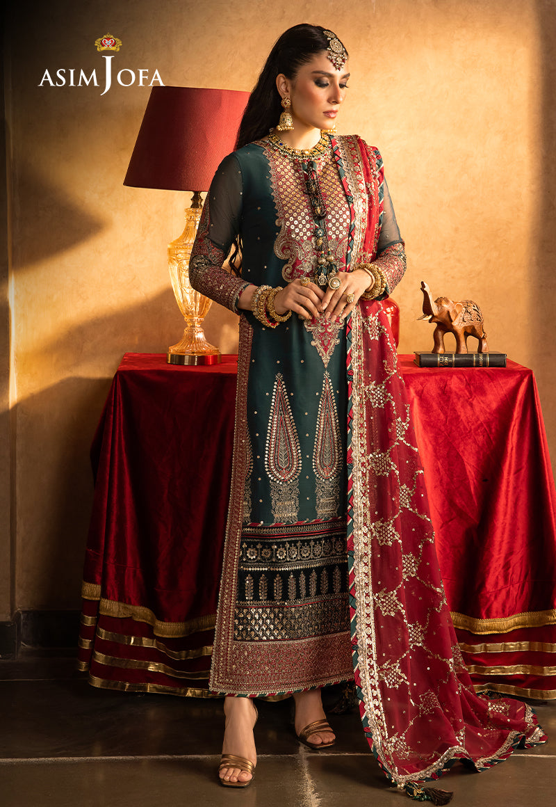 AJVFP-10 EMBROIDERED CHIFFON STITCHED 3 PCS