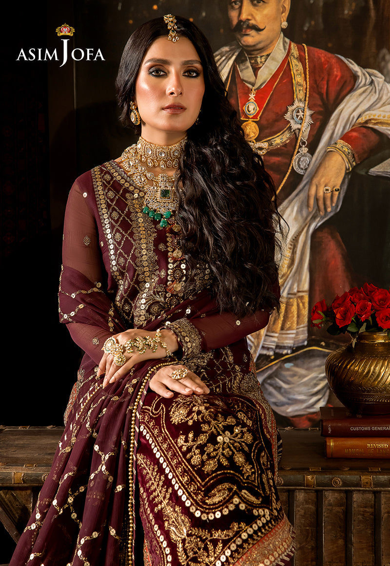 AJVFP-12 EMBROIDERED CHIFFON STITCHED 3 PCS