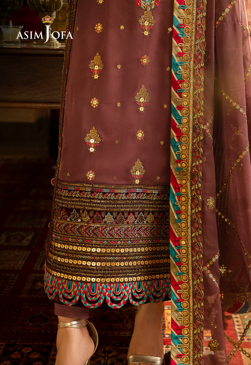AJVF-02 EMBROIDERED CHIFFON 3 PCS