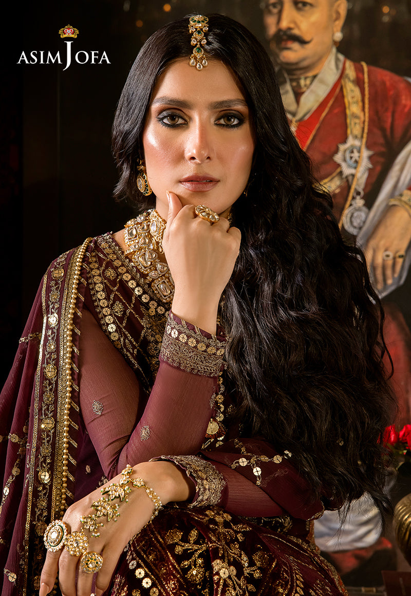 AJVFP-12 EMBROIDERED CHIFFON STITCHED 3 PCS