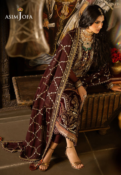 AJVFP-12 EMBROIDERED CHIFFON STITCHED 3 PCS