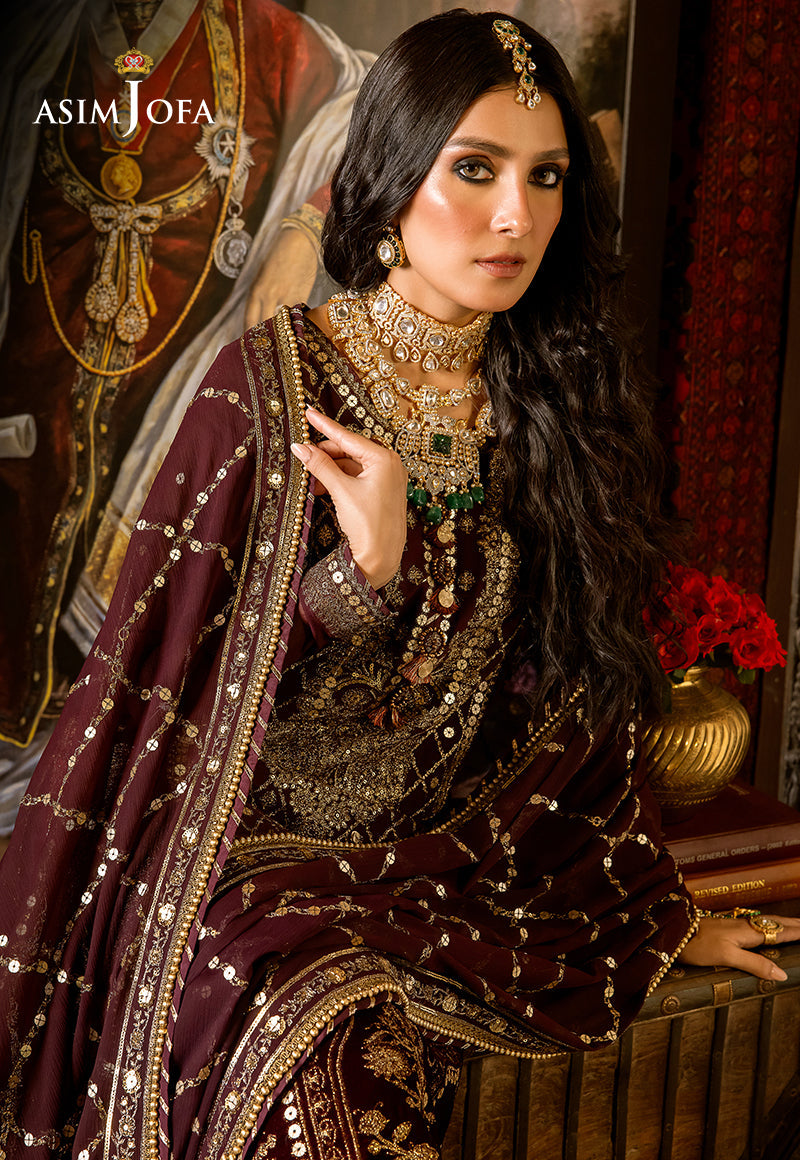 AJVFP-12 EMBROIDERED CHIFFON STITCHED 3 PCS