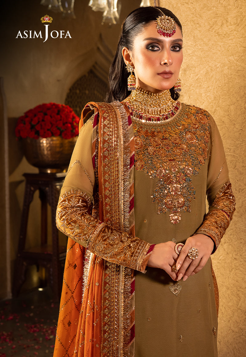 AJVF-08 EMBROIDERED CHIFFON 3 PCS