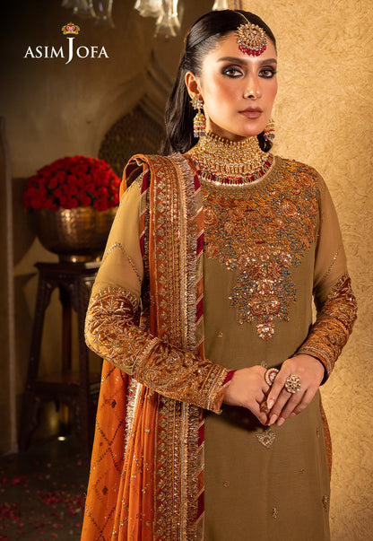 AJVFP-08 EMBROIDERED CHIFFON STITCHED 3 PCS