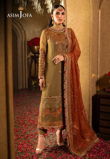AJVF-08 EMBROIDERED CHIFFON 3 PCS