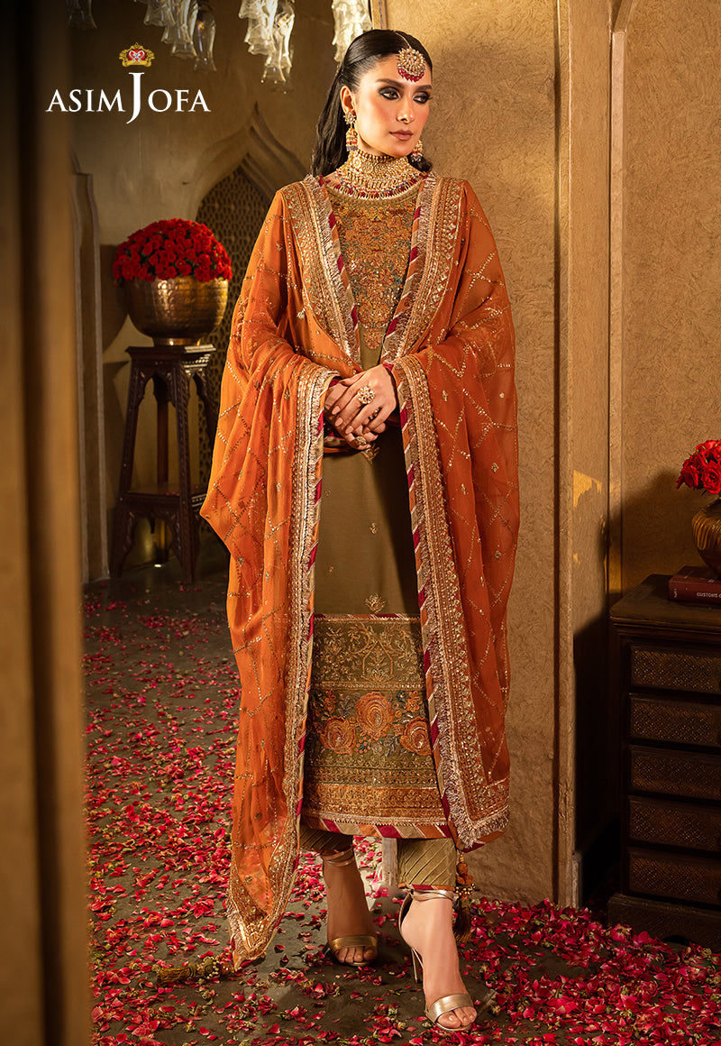 AJVFP-08 EMBROIDERED CHIFFON STITCHED 3 PCS