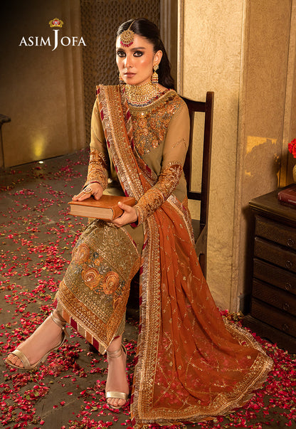 AJVFP-08 EMBROIDERED CHIFFON STITCHED 3 PCS