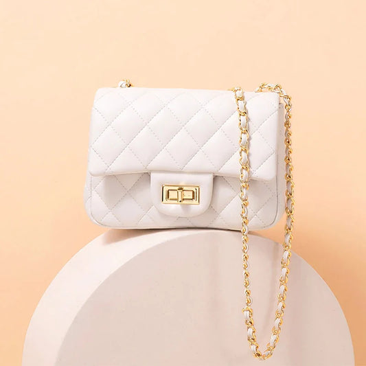 Fineur - Quilted DockLock Crossbody Bag ~ White