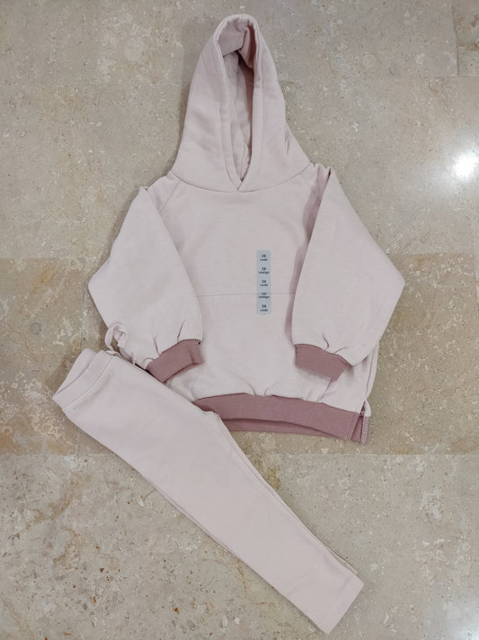 Baby Pink Hoodie Set for Girls