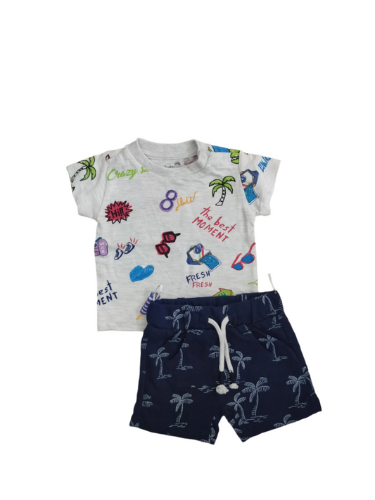 Boys 2 pc summer set ( 0-3 months )
