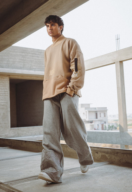 AJWPB-05 UNISEX WIDE LEG EMBROIDERED SWEATPANTS 1 PC