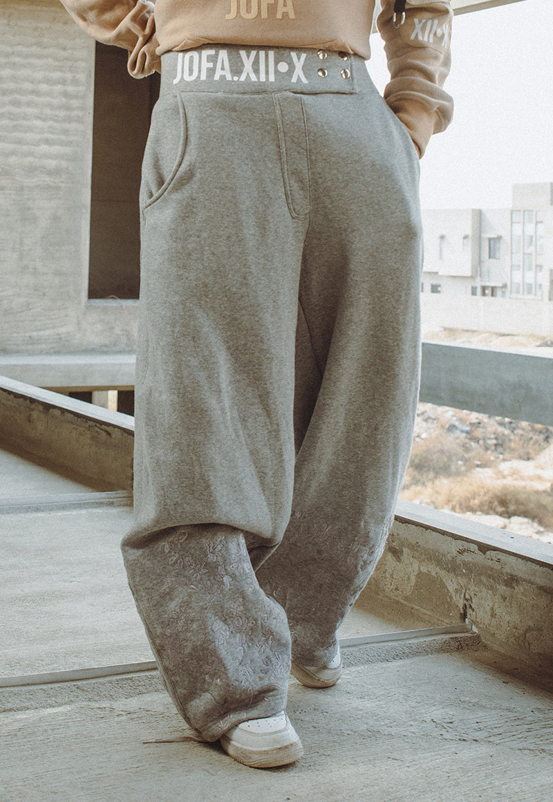 AJWPB-05 UNISEX WIDE LEG EMBROIDERED SWEATPANTS 1 PC