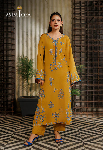 AJPB-314 Embroidered Raw Silk Stitched 2pcs