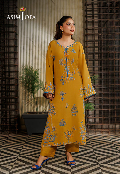 AJPB-314 Embroidered Raw Silk Stitched 2pcs