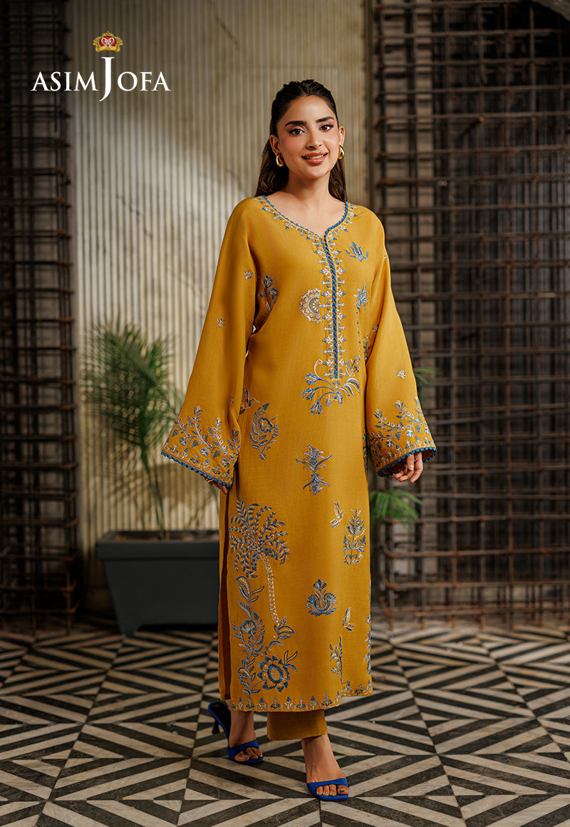 AJPB-314 Embroidered Raw Silk Stitched 2pcs