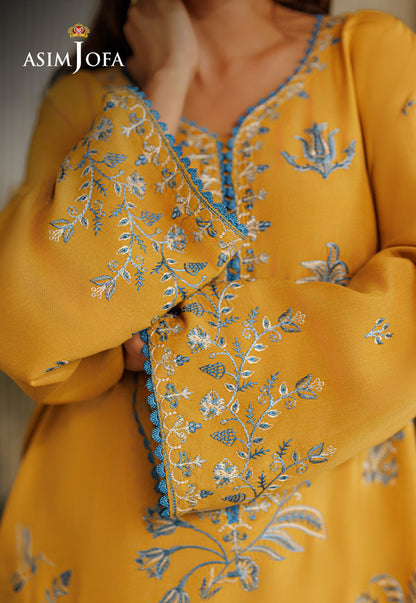 AJPB-314 Embroidered Raw Silk Stitched 2pcs