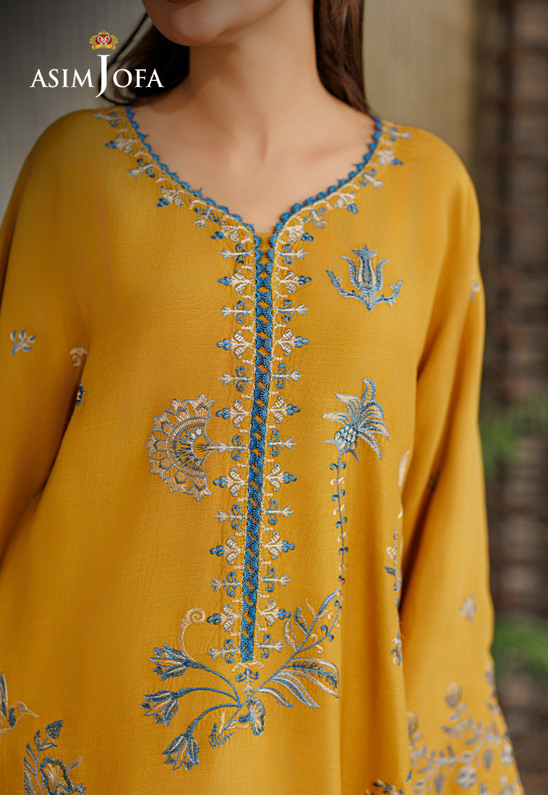 AJPB-314 Embroidered Raw Silk Stitched 2pcs