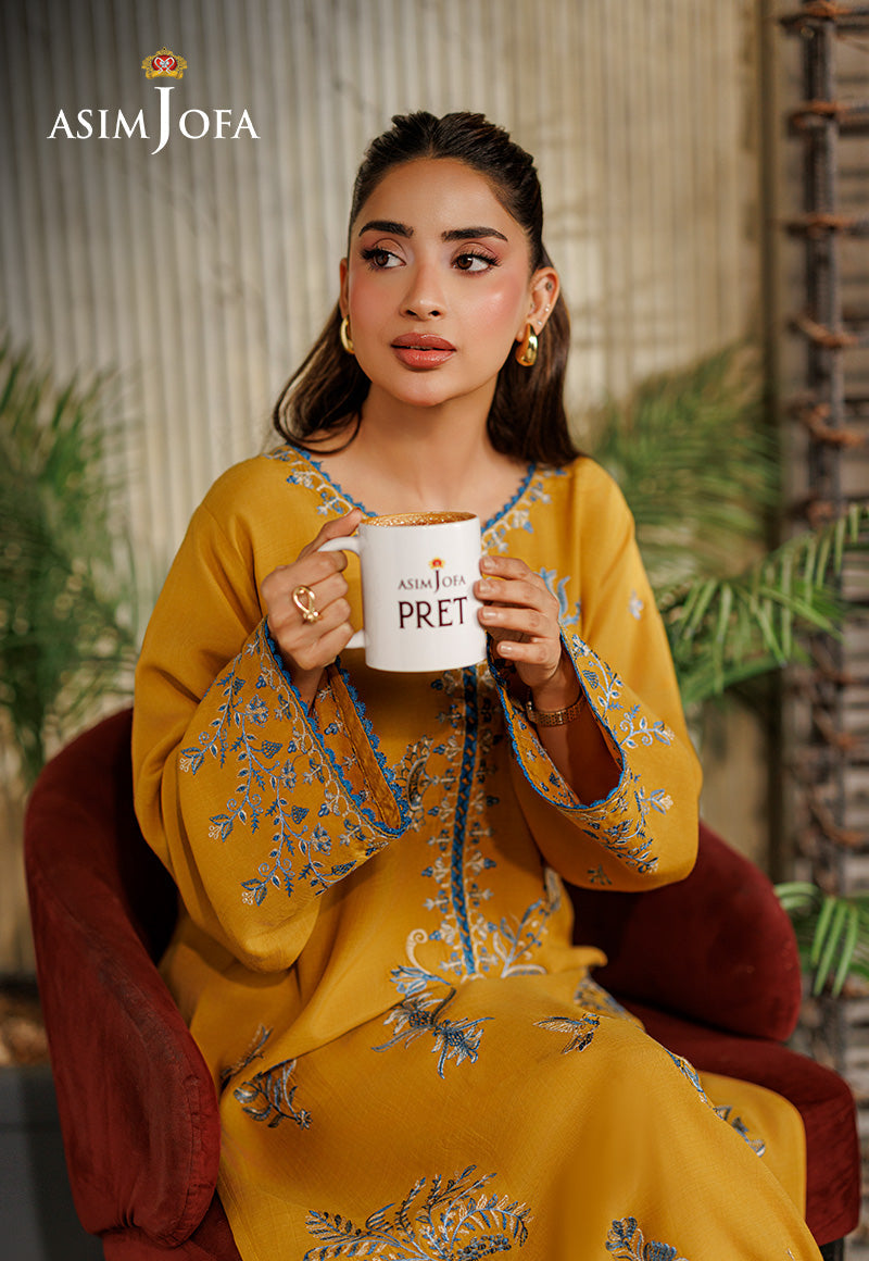 AJPB-314 Embroidered Raw Silk Stitched 2pcs