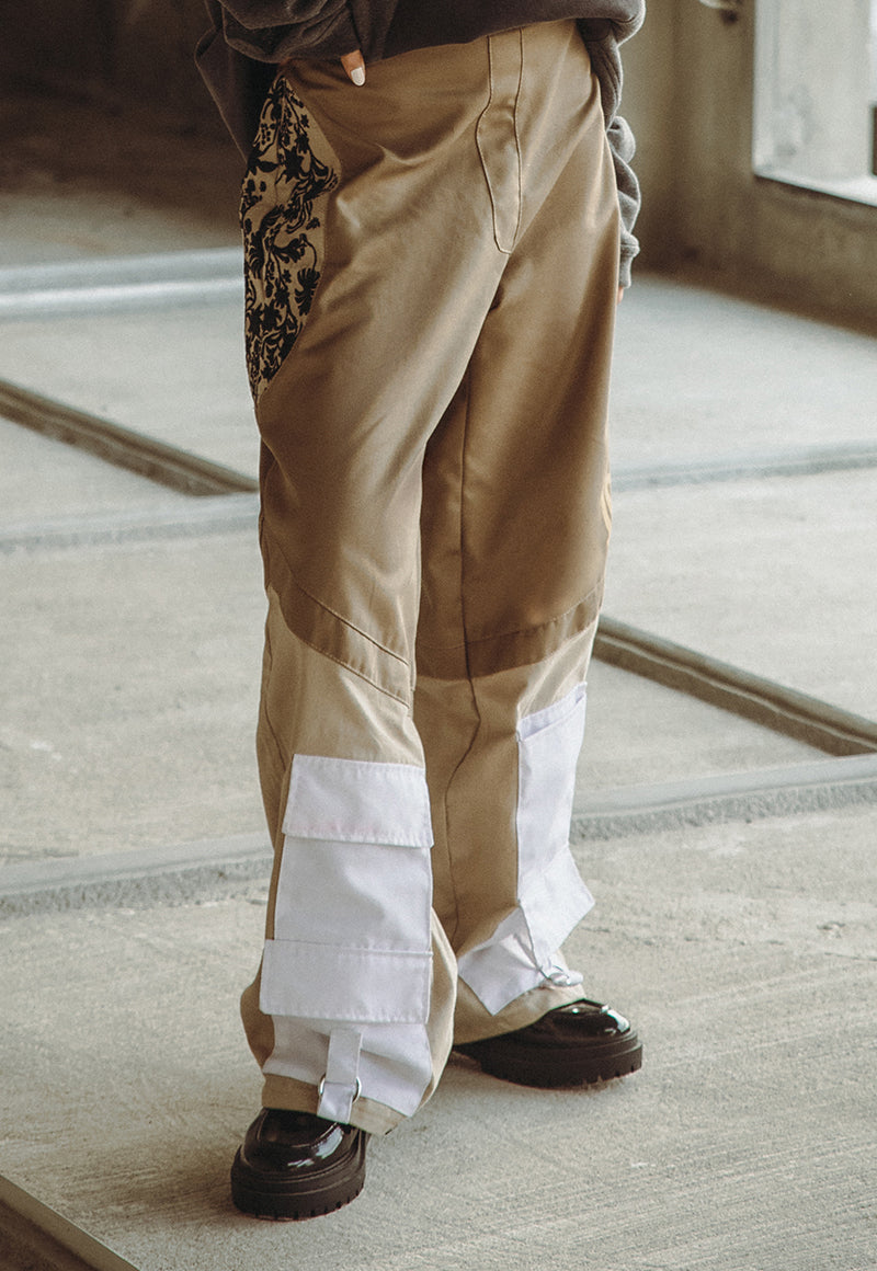 AJWPB-06 UNISEX COTTON TWILL WIDE LEG PANTS 1 PC