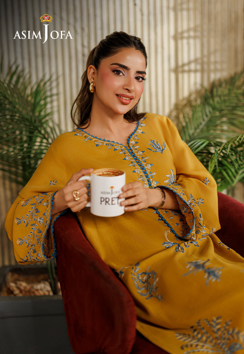 AJPB-314 Embroidered Raw Silk Stitched 2pcs