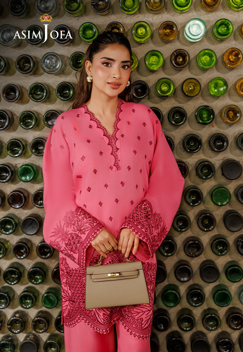 AJPB-316 Embroidered Raw Silk Stitched 2pcs