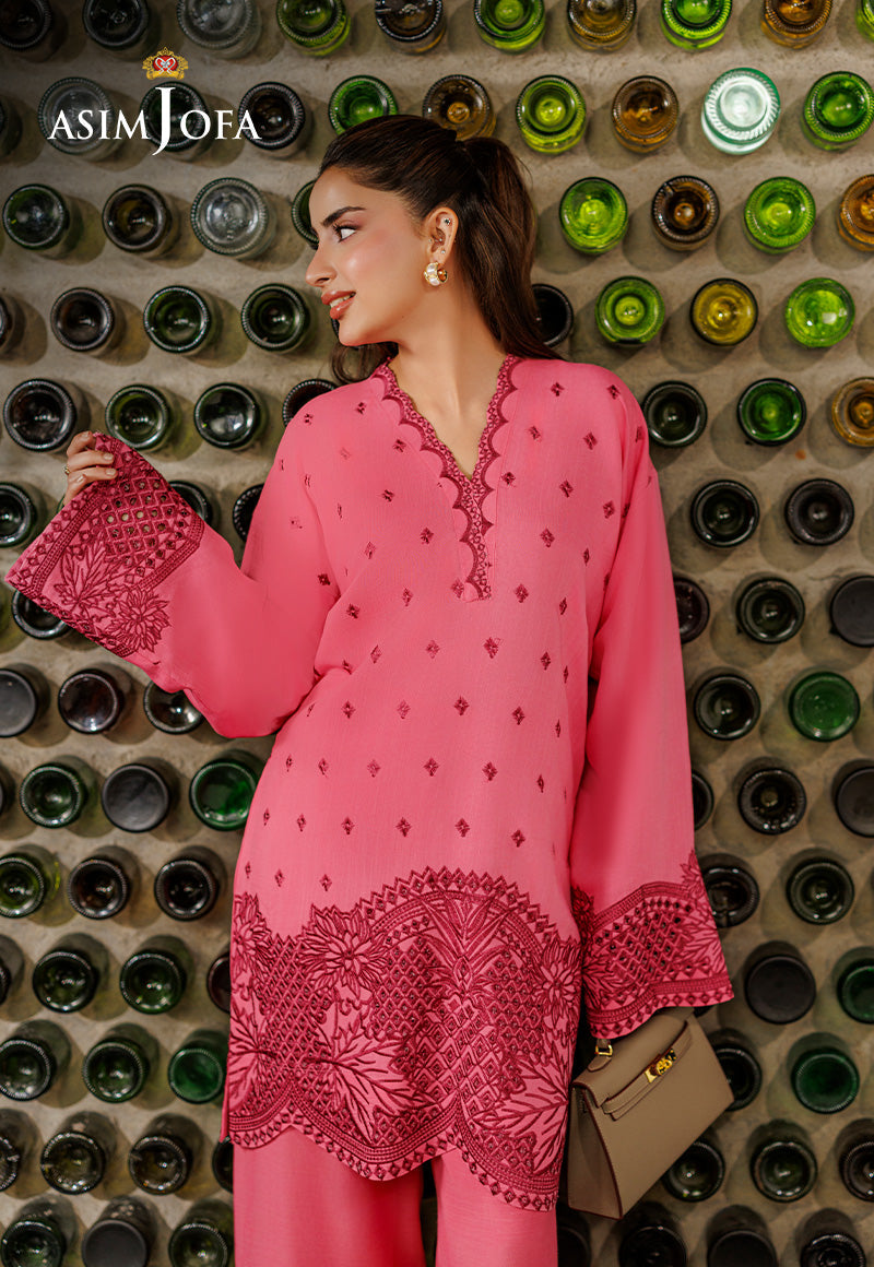 AJPB-316 Embroidered Raw Silk Stitched 2pcs