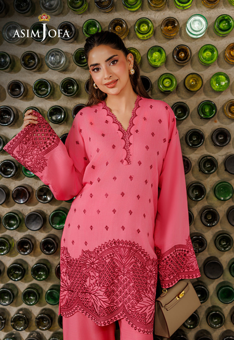 AJPB-316 Embroidered Raw Silk Stitched 2pcs
