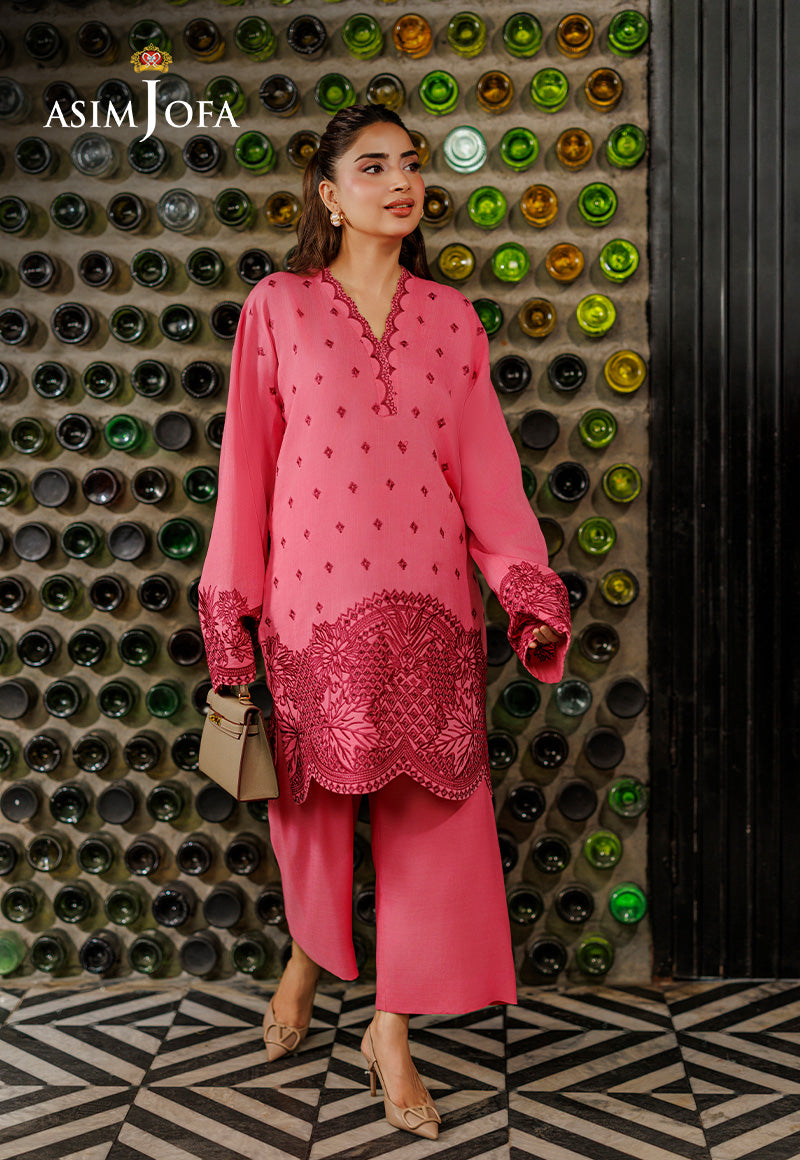 AJPB-316 Embroidered Raw Silk Stitched 2pcs