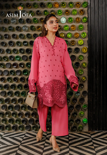 AJPB-316 Embroidered Raw Silk Stitched 2pcs