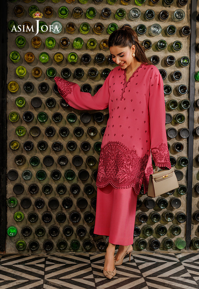 AJPB-316 Embroidered Raw Silk Stitched 2pcs