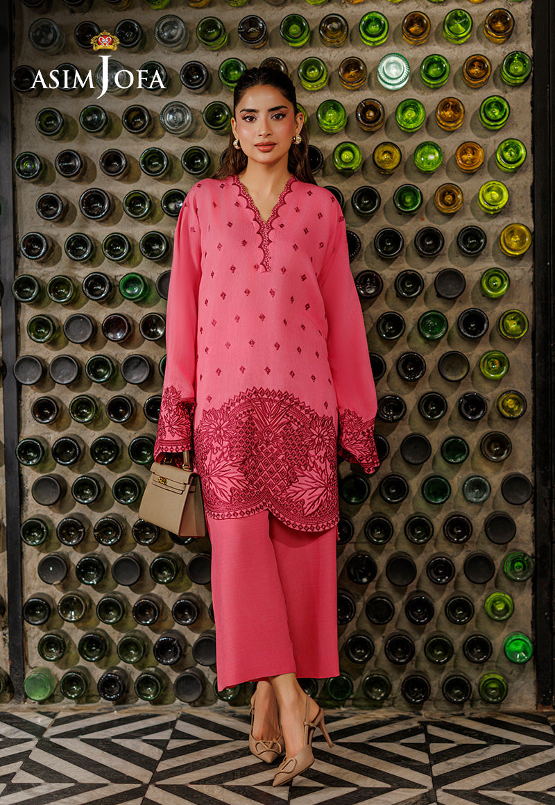 AJPB-316 Embroidered Raw Silk Stitched 2pcs