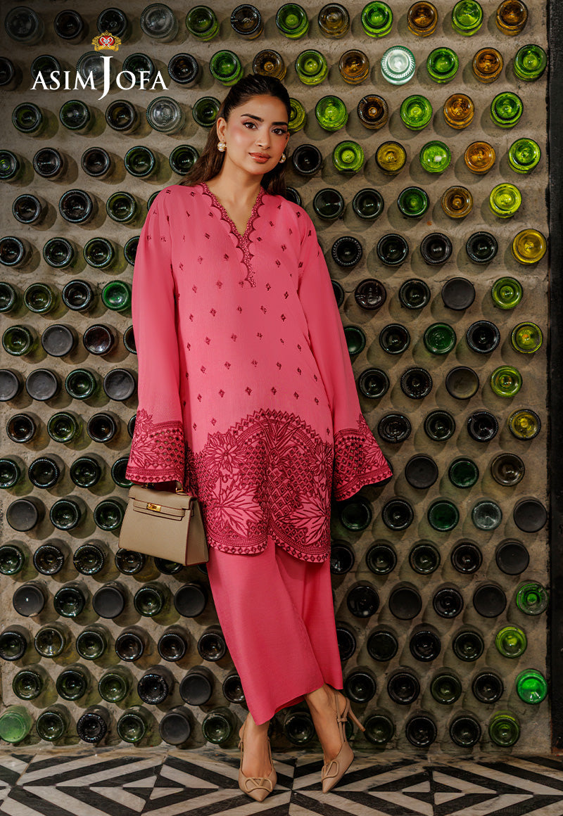 AJPB-316 Embroidered Raw Silk Stitched 2pcs