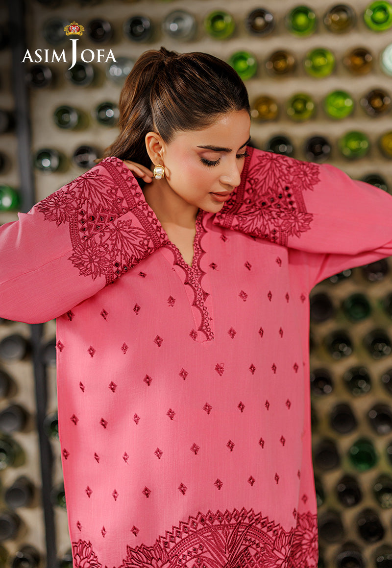 AJPB-316 Embroidered Raw Silk Stitched 2pcs