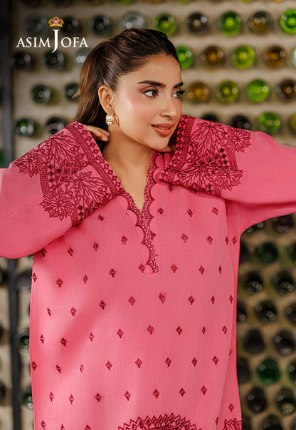 AJPB-316 Embroidered Raw Silk Stitched 2pcs