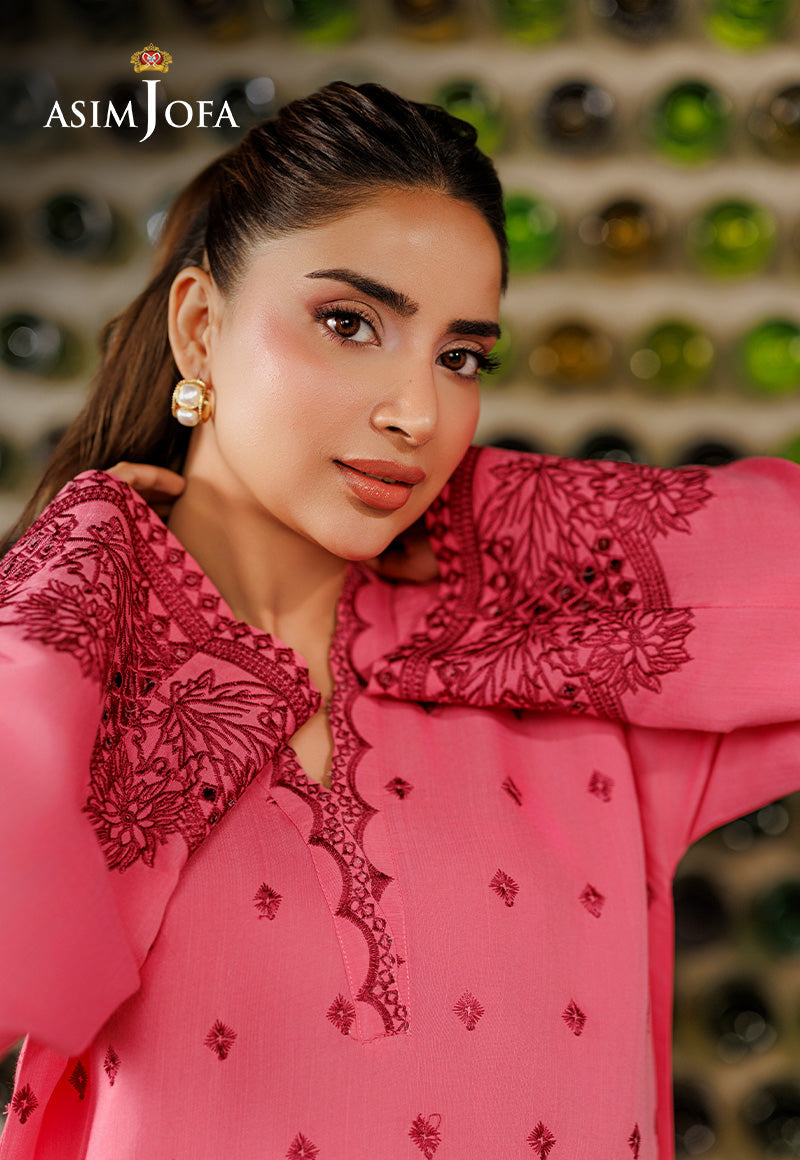 AJPB-316 Embroidered Raw Silk Stitched 2pcs