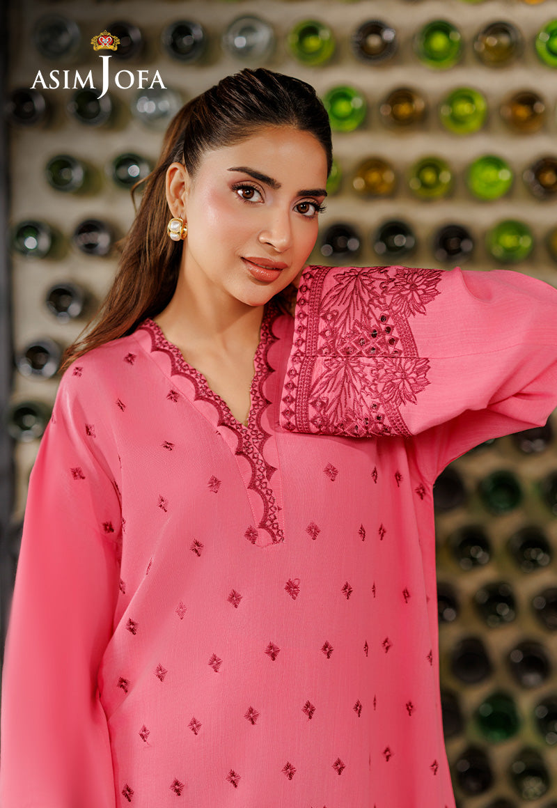 AJPB-316 Embroidered Raw Silk Stitched 2pcs