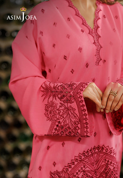 AJPB-316 Embroidered Raw Silk Stitched 2pcs