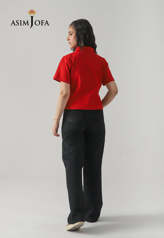 AJWKT-01 KNITTED RIB COLLAR SHIRT 1 PC