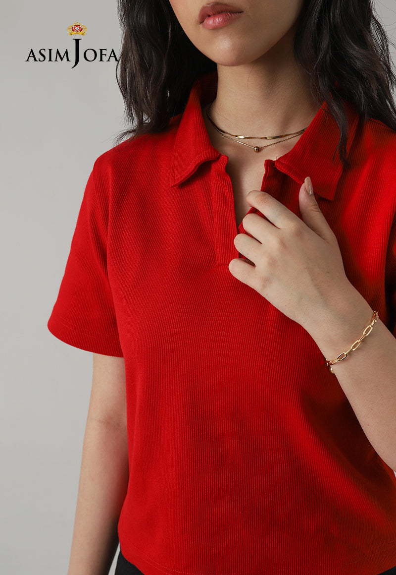 AJWKT-01 KNITTED RIB COLLAR SHIRT 1 PC
