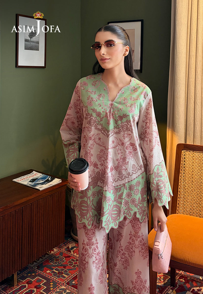 AJPBC-08 Printed Cambric Stitched 2 Pcs