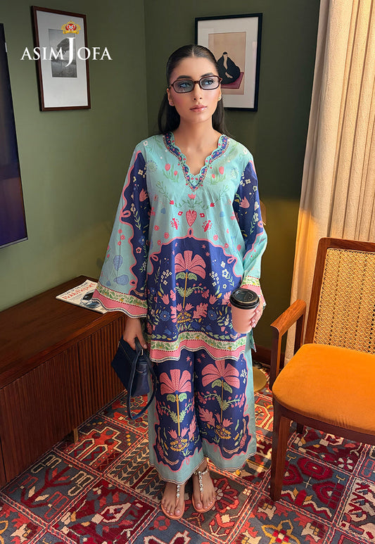 AJPBC-04 Printed Cambric Stitched 2 Pcs