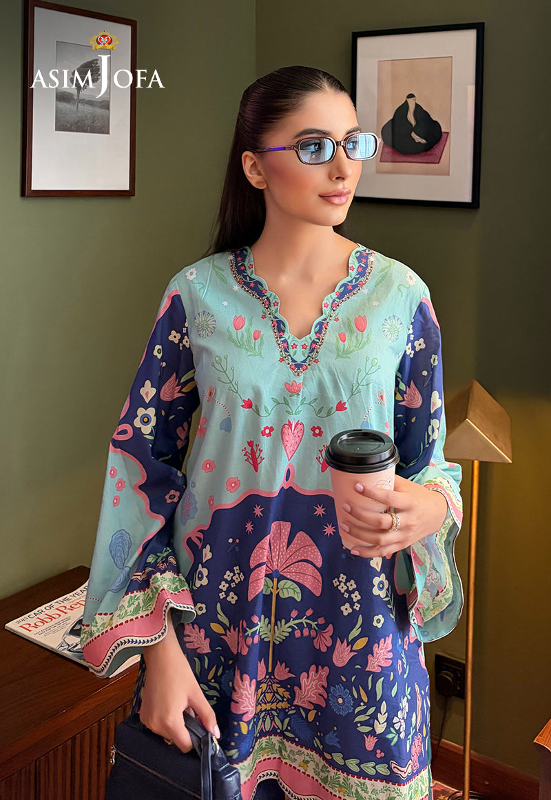 AJPBC-04 Printed Cambric Stitched 2 Pcs